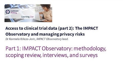 Part 1: IMPACT Observatory: methodology, scoping review, interviews, and surveys