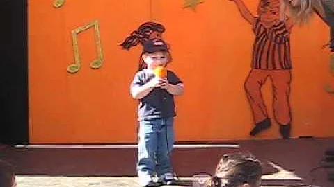 Michael age 2 singing at Fall Festival
