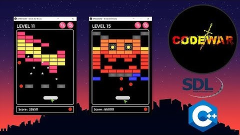 #ARKANOID - Break the Bricks Game Project in C++ using SDL2 in CodeBlocks | CodeWar