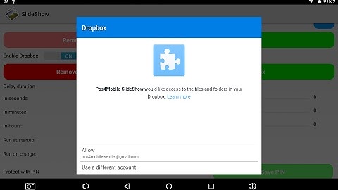 SlideShow app. Using Dropbox.