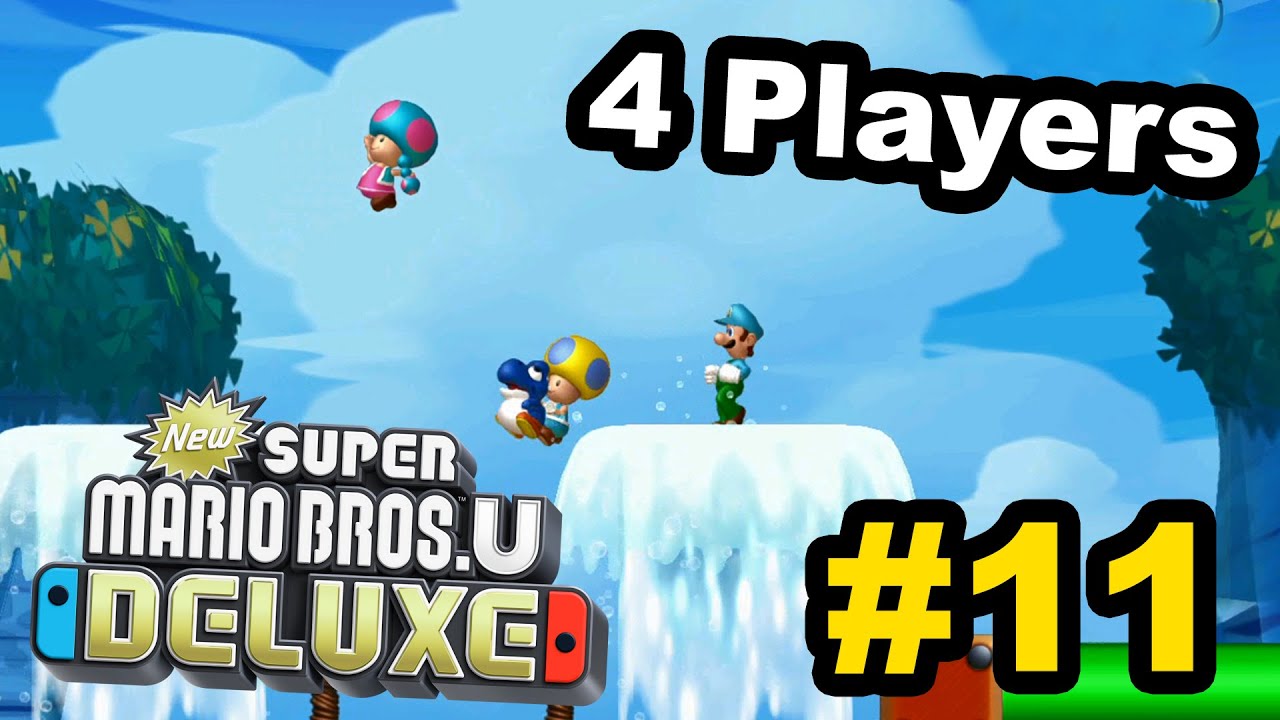 New Super Mario Bros. U Deluxe – 4 Players Walkthrough Co-Op Full