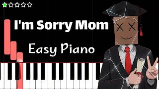 Im Sorry Mom - Marino | EASY Piano Tutorial