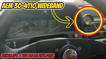 ||HONDA EF9 / ED7 88-91 CIVIC/CRX|| Installing AEM 30-4110 Wideband Gauge & Sensor