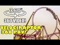 VR 360 Velociraptor AWESOME Launched Roller Coaster 360 Degree POV IMG Worlds Dubai UAE