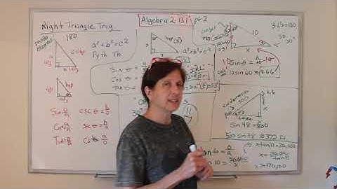 Algebra II - Right Triangle Trig - (13.1) pt 2