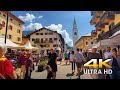 4K WALK in CORTINA D’AMPEZZO Italy | Short Walk in Superb Old Town of northern Italy (60fps)