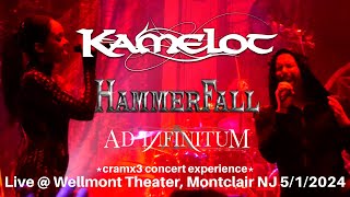 Kamelot, Hammerfall, &amp; Ad Infinitum LIVE @ Wellmont Theater Montclair NJ 5/1/2024