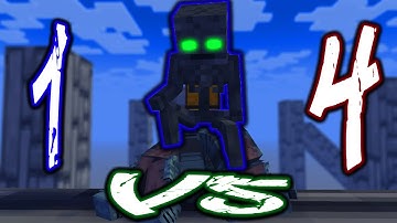 Wither Skeleton Epic Fighting 1 VS 4 - Minecraft Animation