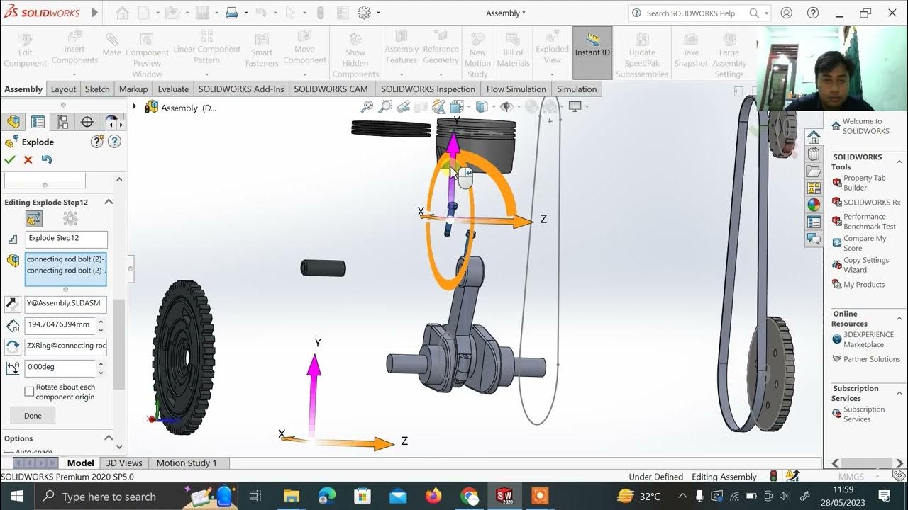 Exploded View Solidworks - YouTube