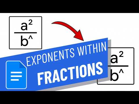 Exponents within Fractions in Google Docs