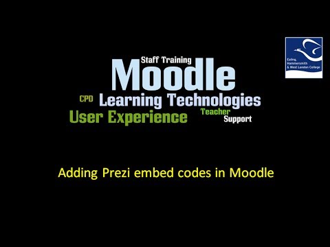 Moodle - Adding Prezi embed codes - YouTube