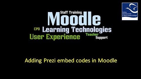 Moodle - Adding Prezi embed codes
