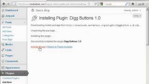 Add a Digg Button on your blog post