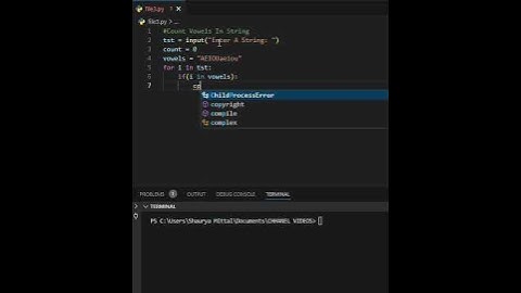 COUNT NO OF VOWELS IN A STRING USING PYTHON #python #coding #programning #pythonprogramming