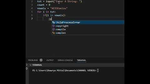 COUNT NO OF VOWELS IN A STRING USING PYTHON #python #coding #programning #pythonprogramming