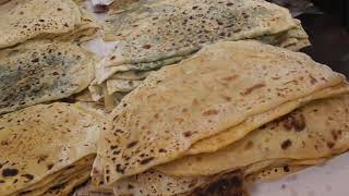 Stuffed Flat Bread -  Delicious middle eastern Street food