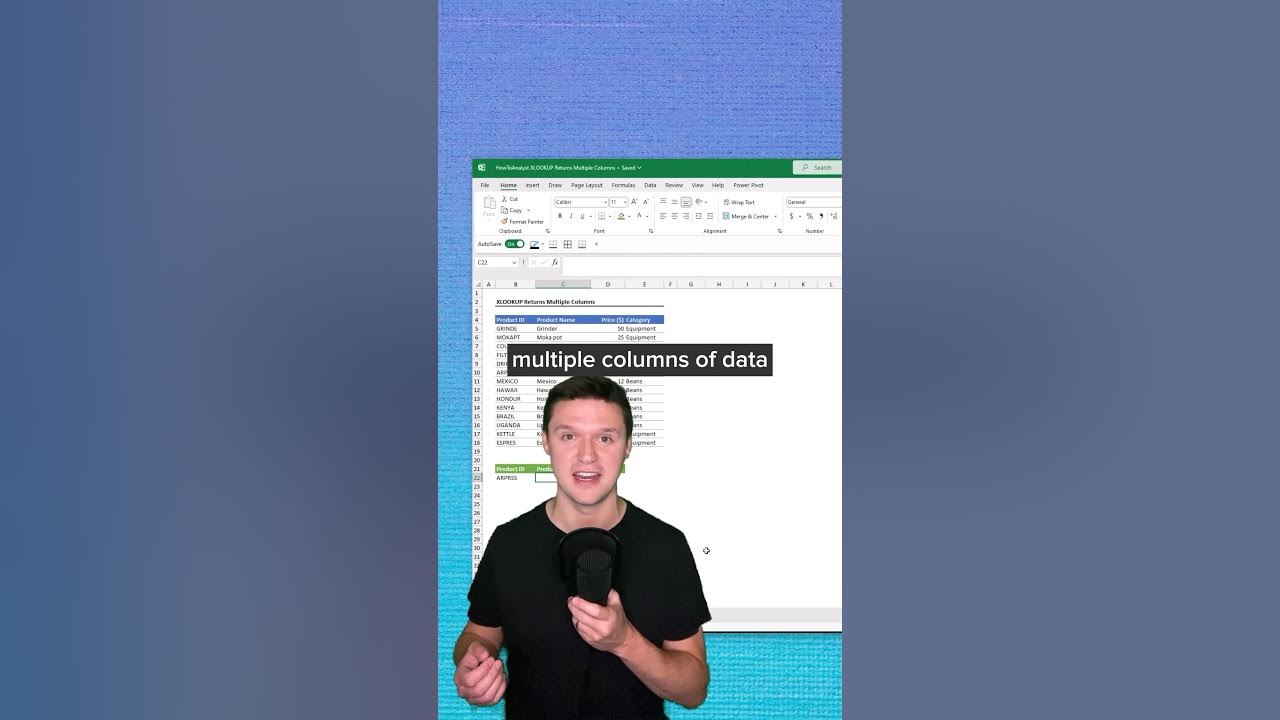 Can xlookup return multiple columns of data excel xlookup youtube