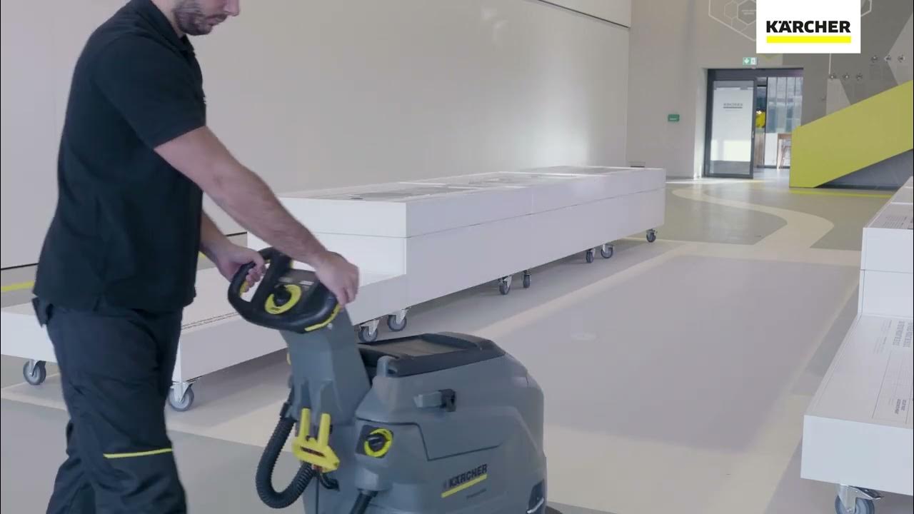 How to use the Kärcher BD 43/25 C Bp scrubber drier - YouTube