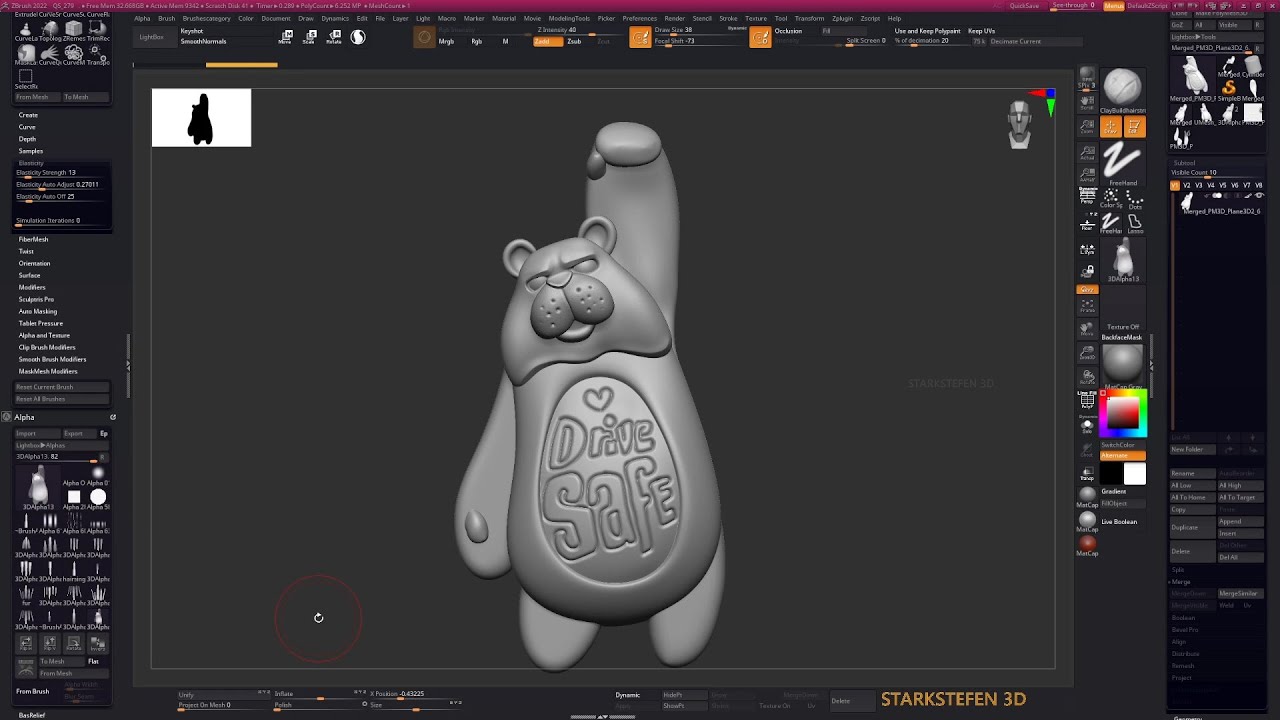 zbrush create backside of model