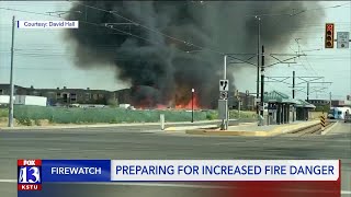 WVC fire crews knock down a fast-moving brush fire near a Trax station