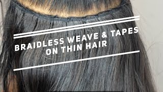 Thin hair LA weave demo (#houseofhairuk)