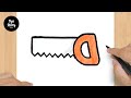 #187 How to Draw a Hand Saw - Easy Drawing Tutorial
