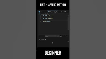 Python Tutorial - list append method usage example. #python #beginner #list methods