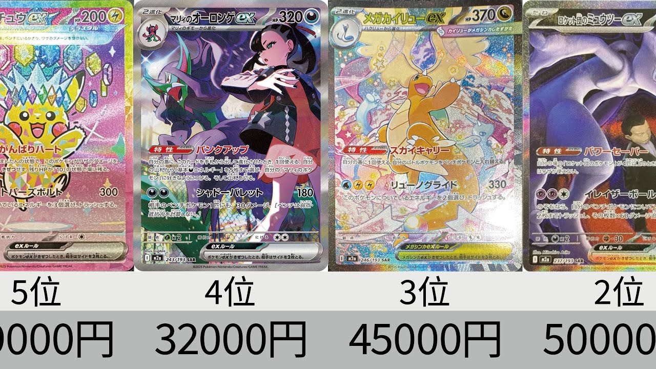Pokémon cards] Early release price ranking 
