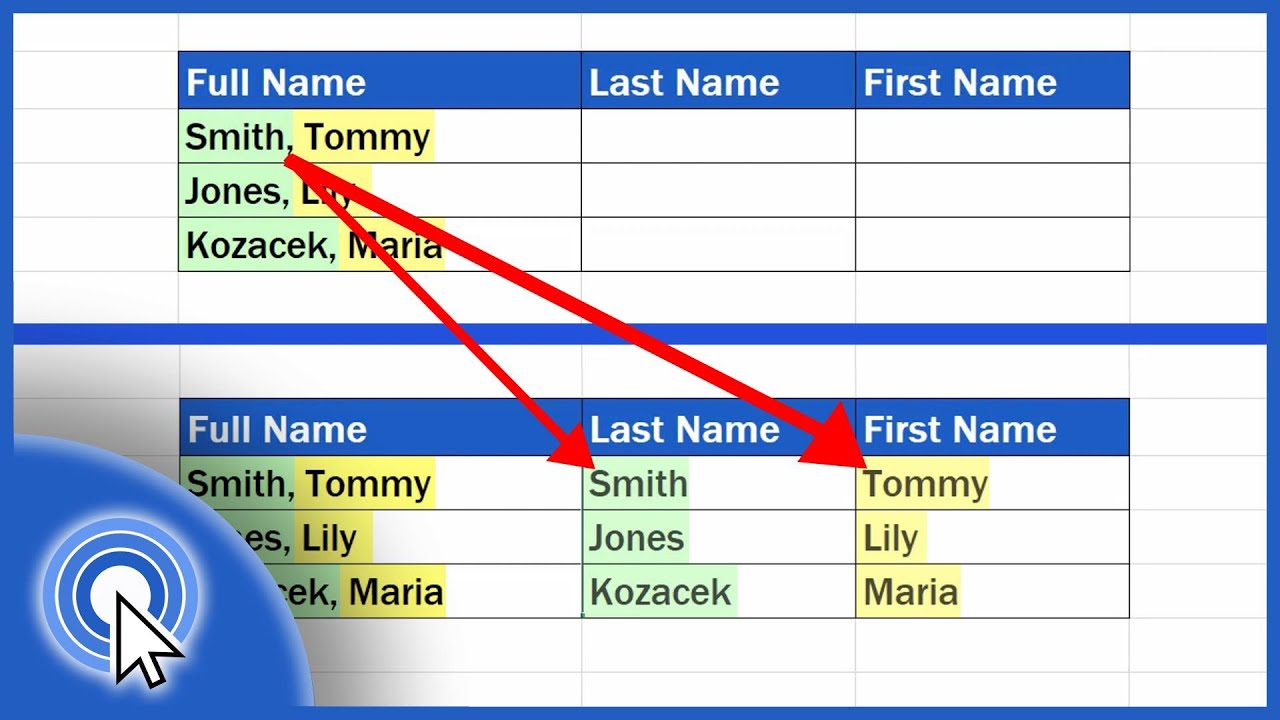 How To Separate Names In Excel YouTube