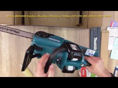 Sygdom Meget gåde Unboxing Makita DUC353Z Cordless Brushless Chainsaw 350mm 14" LTX 36V 18Vx2  - Bob The Tool Man - YouTube