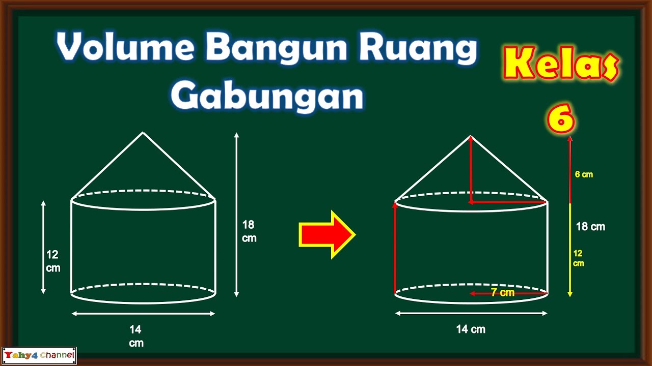 Volume Gabungan Bangun Ruang [Part 7 Gabungan Volume Kerucut dan Tabung]