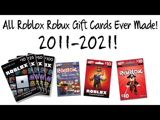 All Roblox Gift Card Ever Made From 2011-2021!!! 