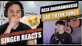 Reza Darmawangsa - 'here's your perfect' (sad tiktok songs medley/mashup) part II | SINGER REACTION