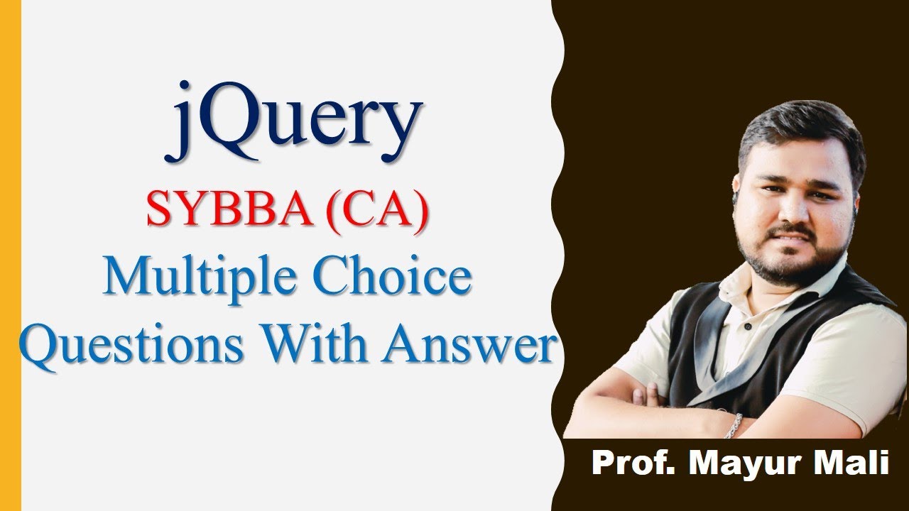 jQuery | SYBBA (CA) | Multiple Choice Questions With Answer - YouTube