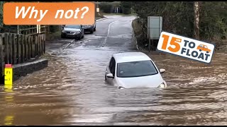 How much water does it take to float a car?