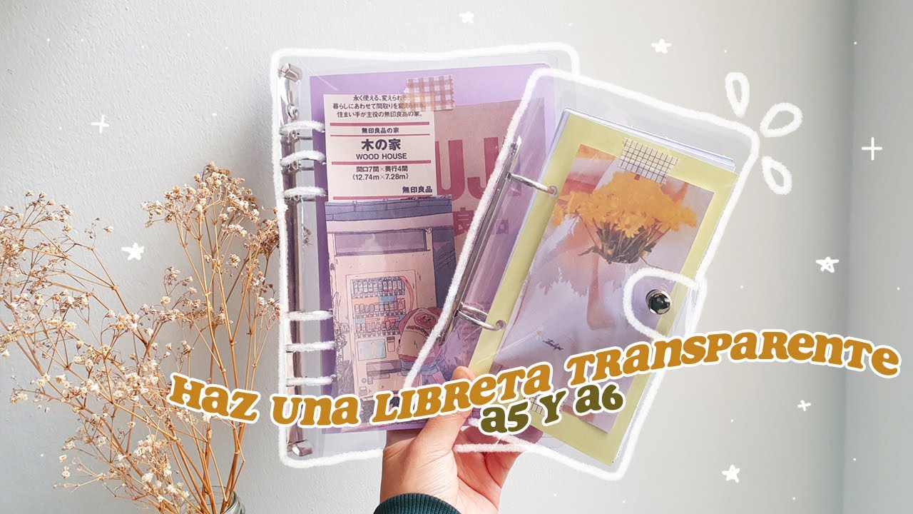 Haz tu propia libreta o binder transparente A5 y A6 - DIY | jmarylinj