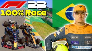 F1 23 - Let's Make Norris World Champion #23: 100% Race Brazil