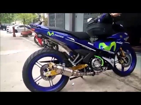 BRUTAL Sound Yamaha Y15ZR With AHM M1 Custom Exhaust - YouTube