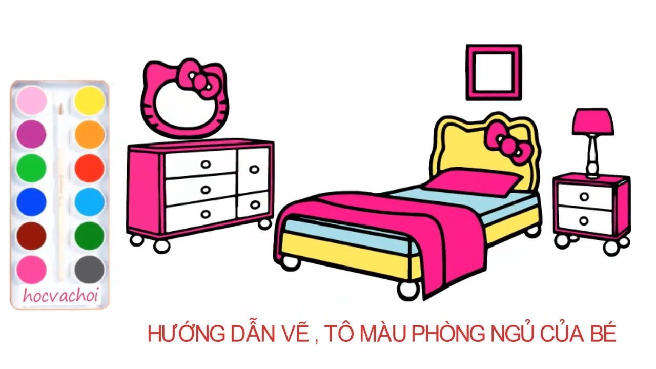 Tổng hợp 55 về tô màu giường ngủ mới nhất  trieuson5