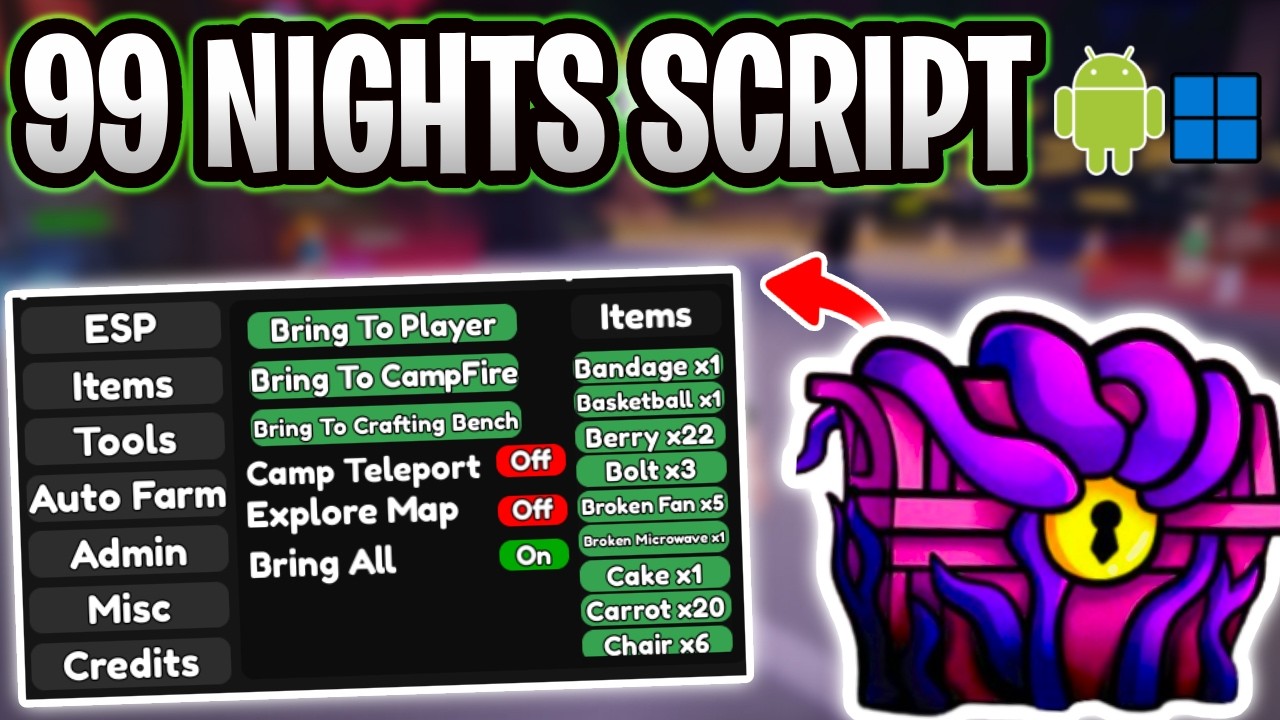 NEW 99 Nights in The Forest Script (PASTEBIN 2026) (AUTO DAYS FAST , GOD MODE)