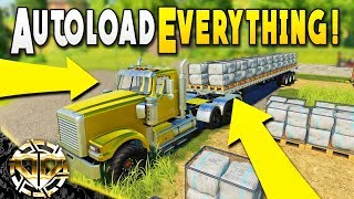 AUTOLOAD EVERYTHING : EGGS, COTTON, BALES, PALLETS ALL IN ONE - Farming Simulator 19 Gameplay