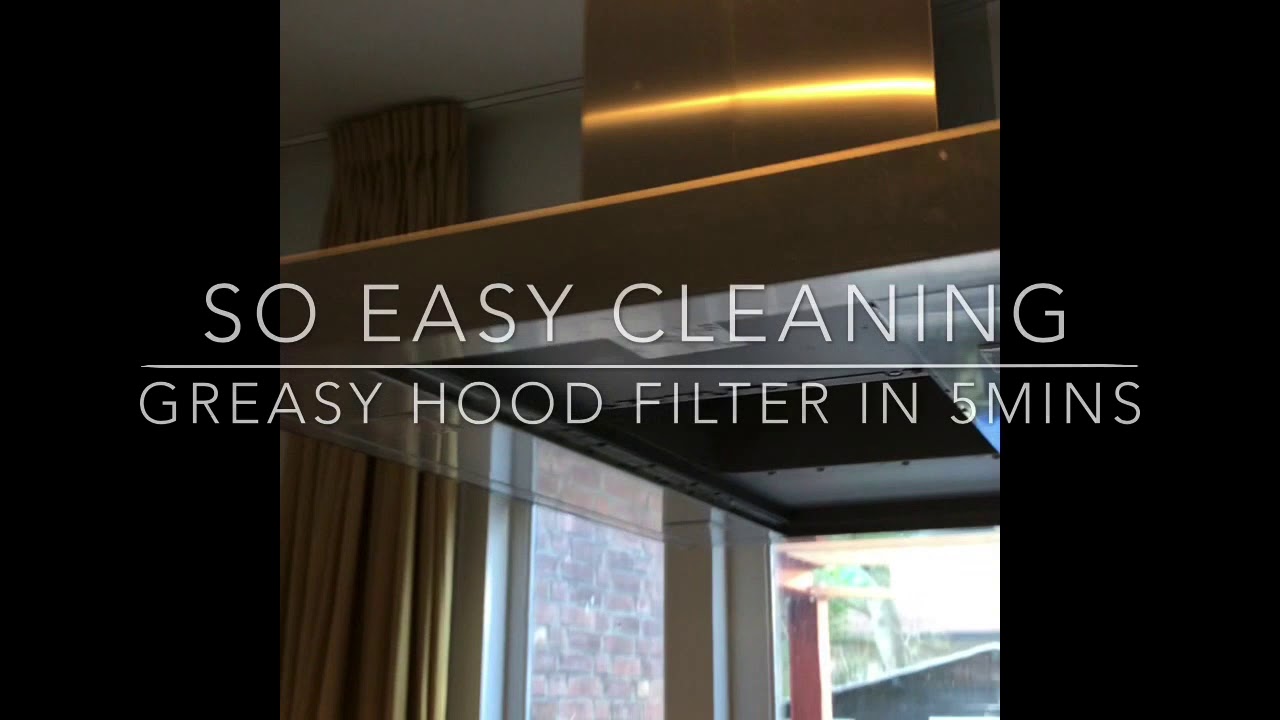 How to clean greasy dirty stove hood filter completely clean in 5mins