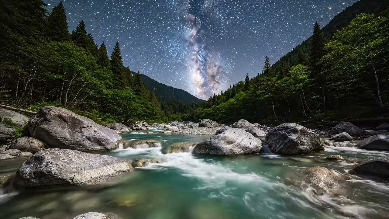 10 Hours River Sounds for Deep Sleep | Peaceful Nature Ambience (4K)