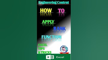 How use Rank Function in Excel 💯#excel #shorts #ytshorts #exceltips #tutorial #viral #tricks