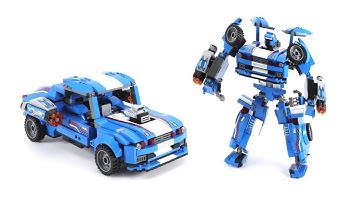 Lego China Enlighten 3303 Transformation Wild Horse Car - MengBrick Build