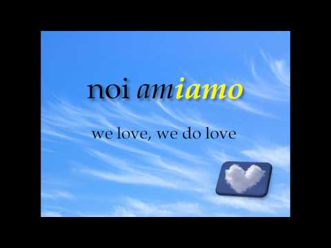 Italian verb conjugations - Present Indicative "amare" "to love"