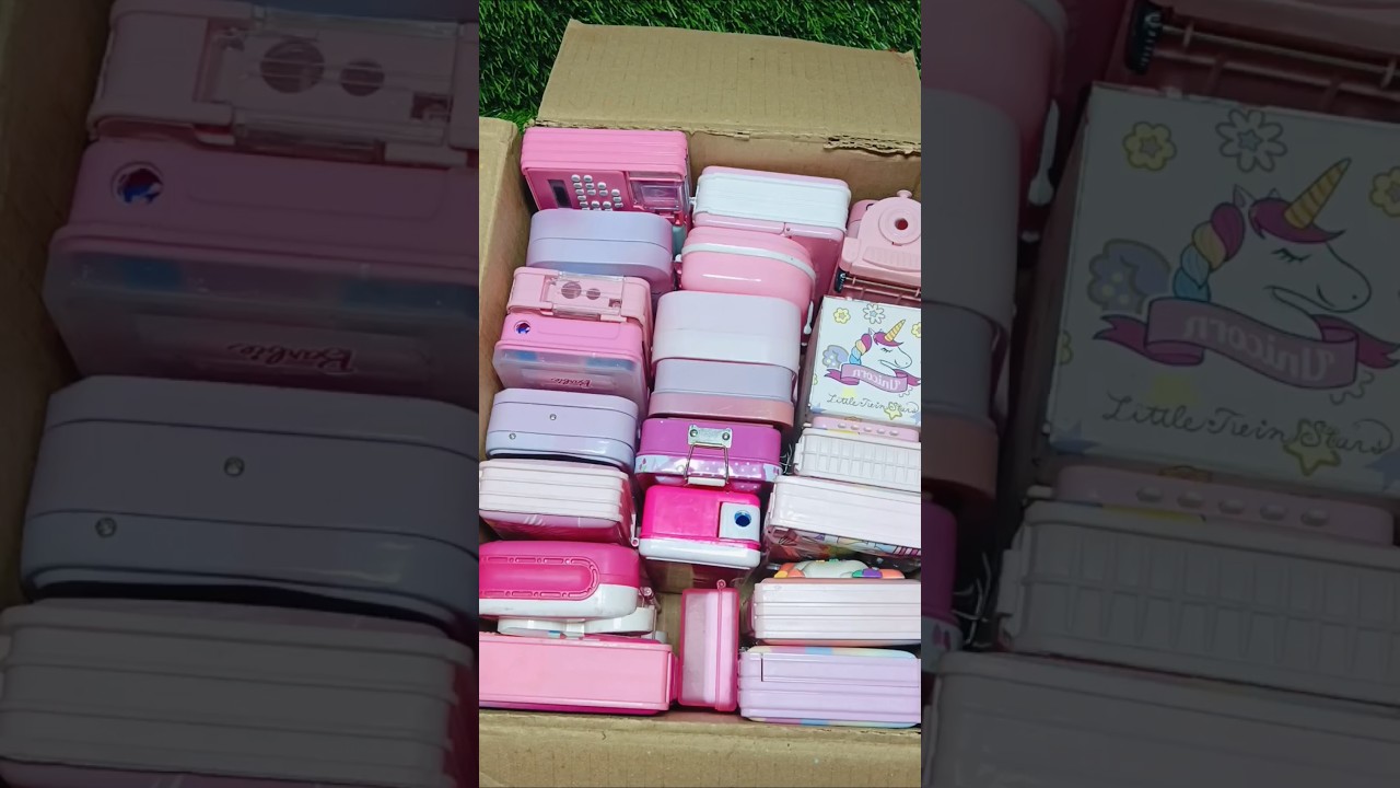 Pink colour unicorn stationery multipurpose geometry box 