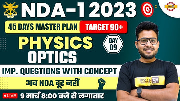 NDA-1 2023 | PHYSICS | PHYSICS OPTICS | BY VIVEK SINGH SIR EXAMPUR