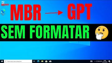 COMO CONVERTER WINDOWS DE MBR PARA GPT SEM PRECISAR FORMATAR? LEIA A DESCRIÇÃO