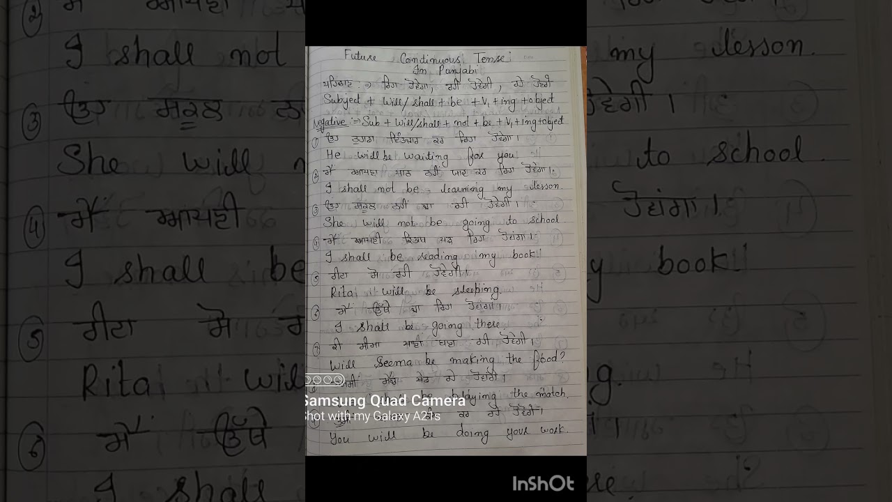 Future continuous tense in punjabi ll Future continuous tense rules ll